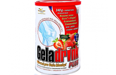 GELADRINK Plus Jahoda - Kloubní výživa s jahodovou příchutí, 340 g