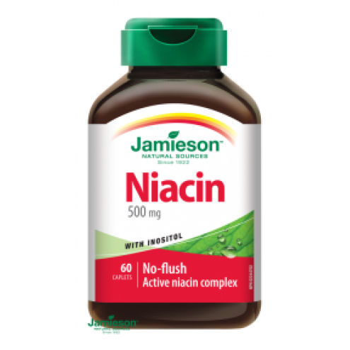 JAMIESON Ниацин 500 мг, 60 табл.