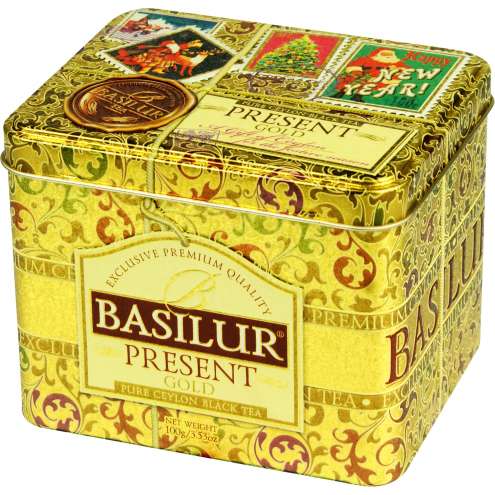 TEE 7593 BASILUR Present gold plech 100 g