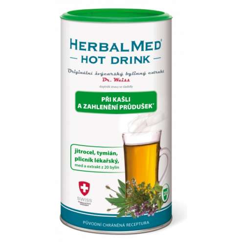 HerbalMed Hot drink Dr. Weiss kašel a průdušky 180 g