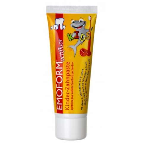 EMOFORM Actifluor KIDS - Детская зубная паста со вкусом малины 75 мл