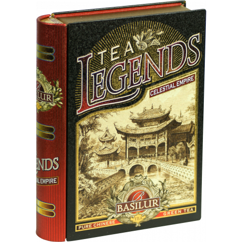 BASILUR Tea Legends Celestial Empire - Zelený čaj s ochucujícími částmi rostlin, 100 g.